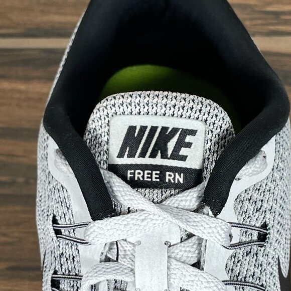 Nike Free RN Womens Size 8.5 Running Shoes Pure Platinum White Black Sneakers - Picture 13 of 16